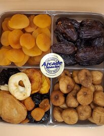 Deluxe Fruit tray with Medjool dates, Apricots, Sierra Figs and California fruit blend